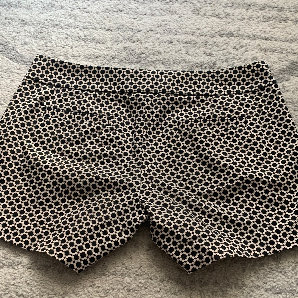 J. Crew High Waist Geometric Black and White Shorts - Picture 9 of 11